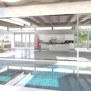 high gloss white kitchen cabinet